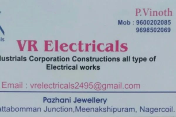 Image of: VR Electricals Nagercoil Reliable Electrical Contractors