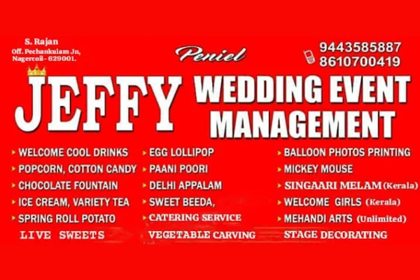 Image of: Jeffy Wedding Event Management in Nagercoil