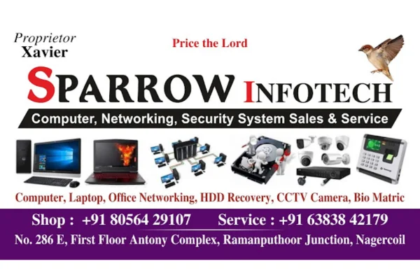 Image of: Sparrow Infotech Nagercoil Computer Laptop CCTV Services