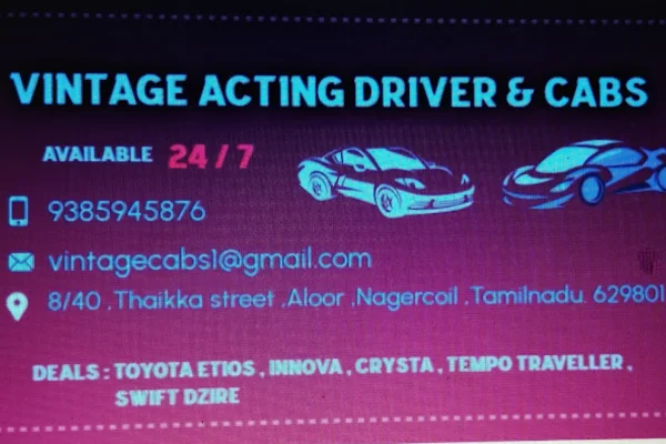 Image of: Vintage Acting Driver And Cabs Car Leasing Service in Nagercoil