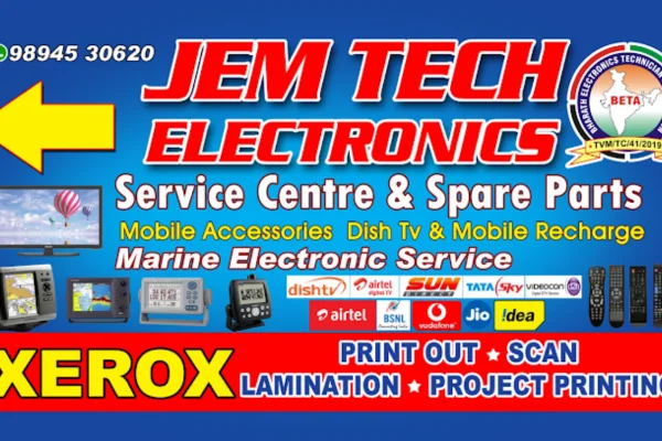 Image of: Jem Tech Electronics Store in Colachel Tamil Nadu