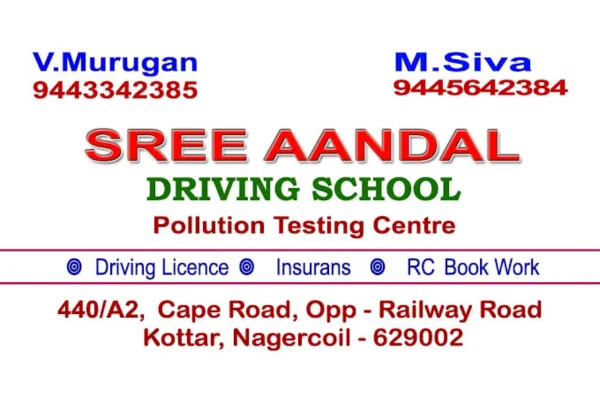 Image of: Sree Aandal Driving School in Nagercoil Tamil Nadu