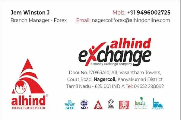 Image of: Alhind Exchange and Tours and Travels Nagercoil