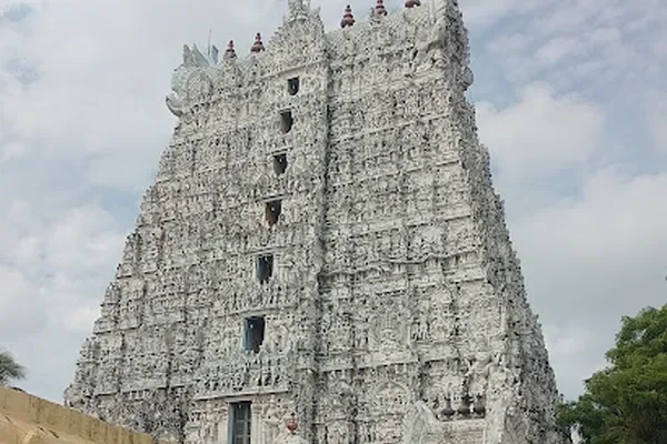 Image of: Arulmigu Thanumalyan Temple Entrance Suchindram - Divine Entrance to Worship
