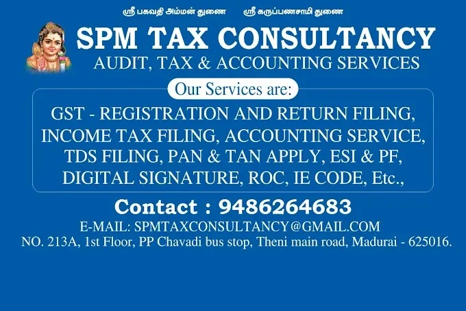 Image of: Spm Tax Consultancy in Madurai