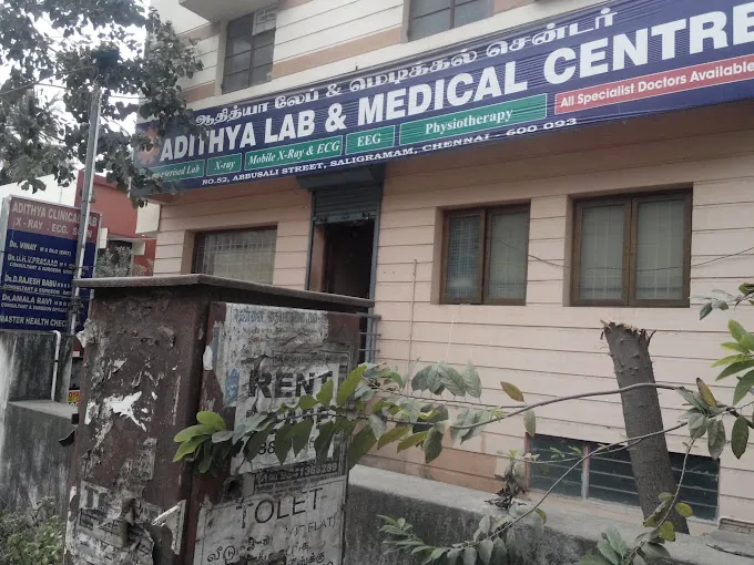 Image of: Adithya Lab And Medical Centre In Saligramam