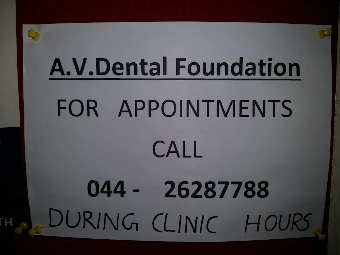 Image of: Av Dental Foundation In Anna Nagar