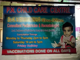 Image of: Pn Child Care Clinic In Valasaravakkam