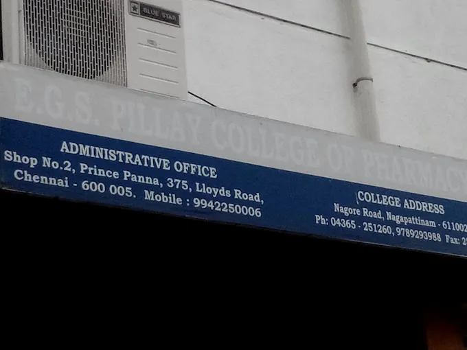Image of: Egs Pillay College Of Pharmacy In Triplicane 3