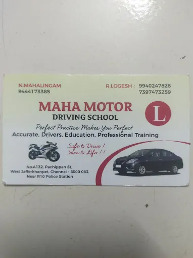 Image of: Maha Motor Driving School In Mgr Nagar