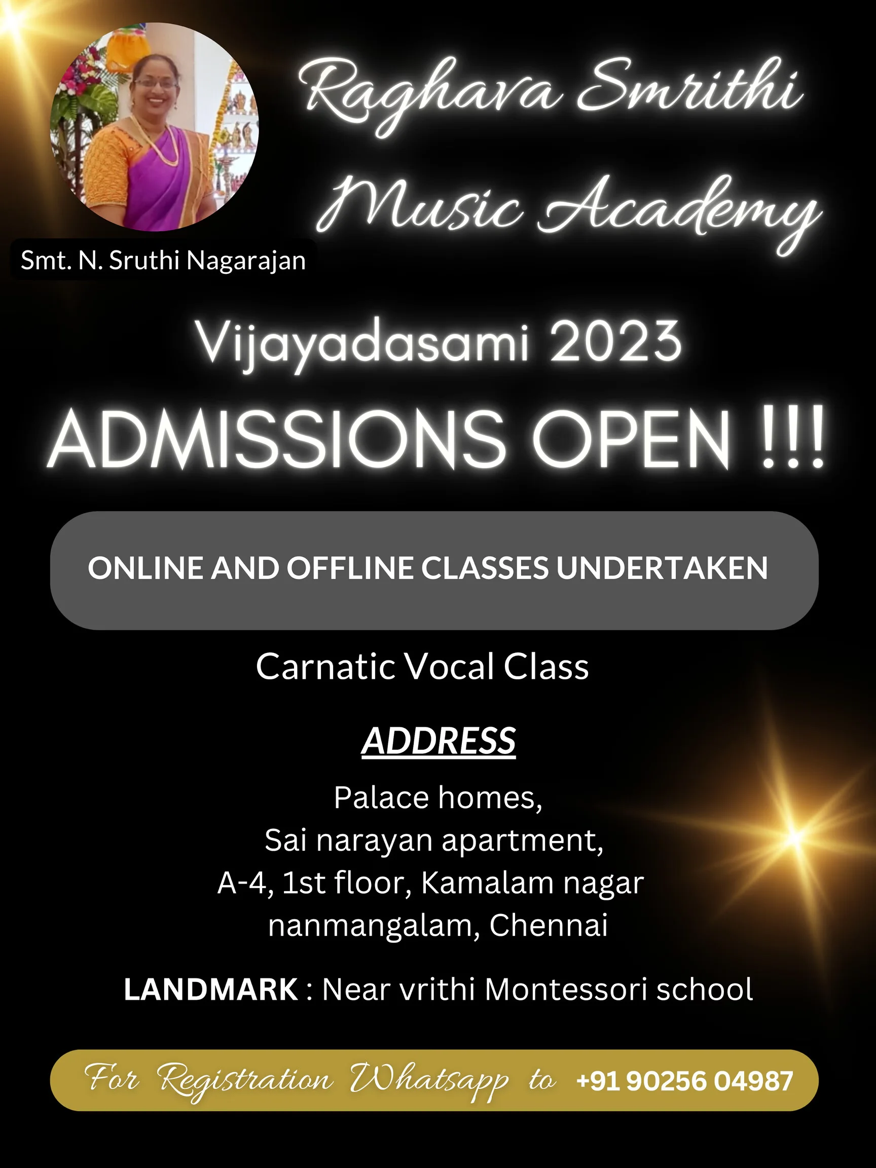 Image of: Ragava Saraswathy Music Class In Mylapore