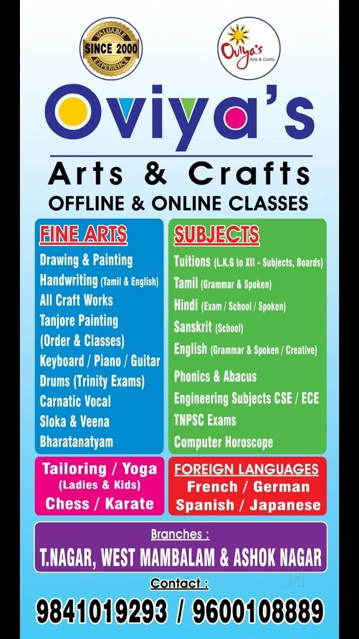 Oviyas Art And Craft In Ashok Nagar