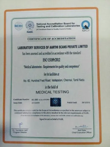 Image of: Aarthi Scans And Labs In Mambalam