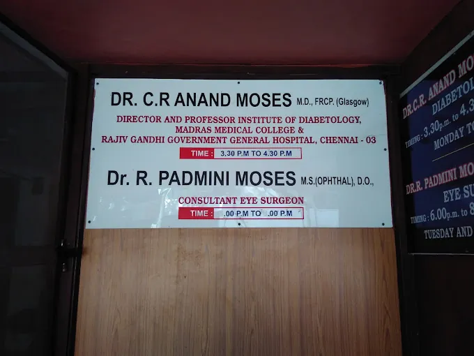 Image of: Dr Cr Anand Moses In Egmore