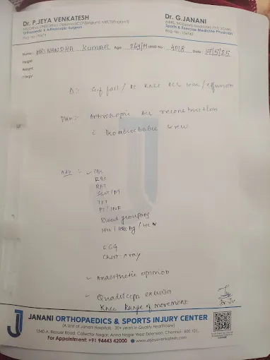Image of: Janani Orthopaedics And Sports Injury In Anna Nagar
