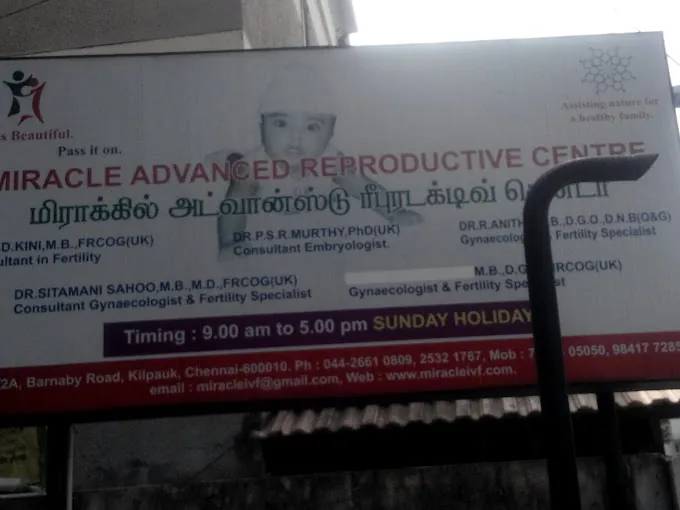 Image of: Miracle Advanced Reproductive Centre In Kilpauk