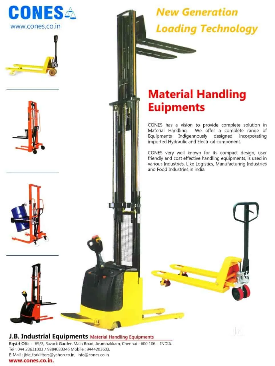 Image of: Jb Industrial Equipments Material Handling In Arumbakkam