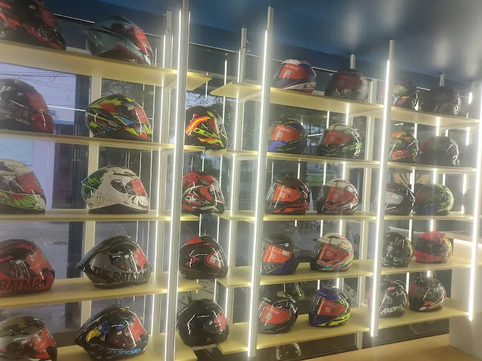 Image of: Sparkly Automobiles Helmet Showroom in S S Colony 7