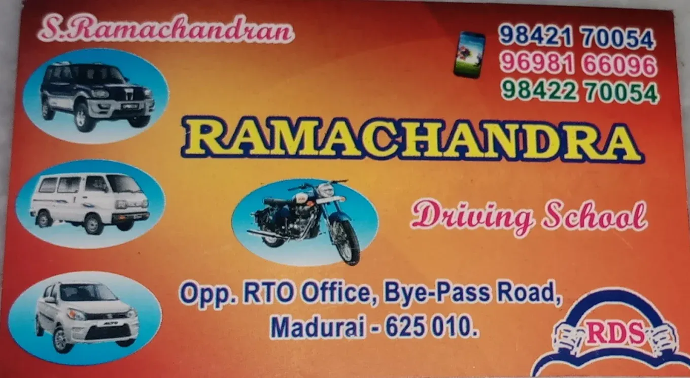 Image of: Ramachandra Driving School In Palanganatham