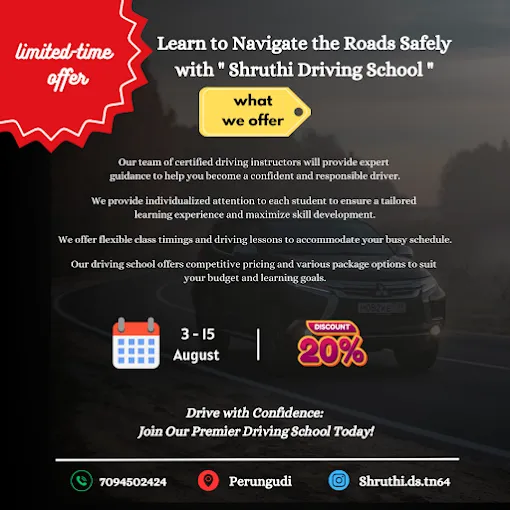 Image of: Shruthi Driving School In Madurai 3