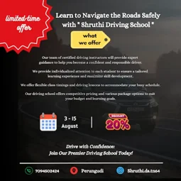Image of: Shruthi Driving School In Madurai