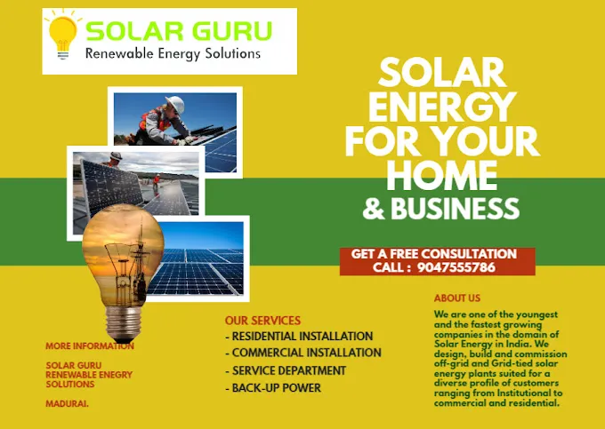 Image of: Solar Guru Renewable Energy Solutions In Madurai