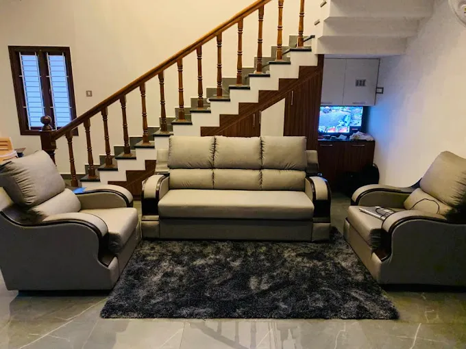 Image of: Green White Interiors in Madurai