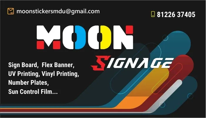 Image of: Moon Stickers And Flex Printing In Koodal Nagar