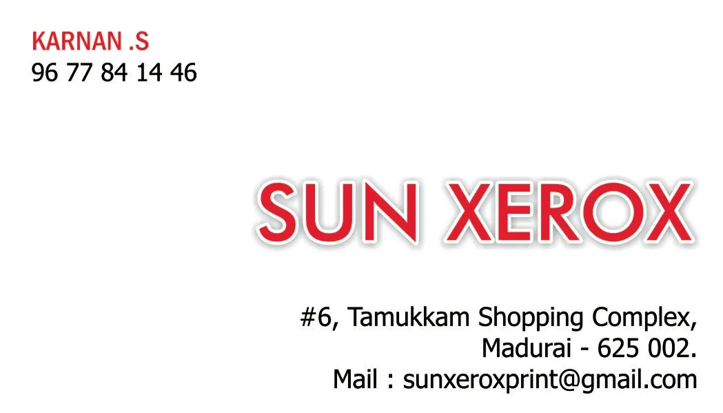 Image of: Sun Xerox In Goripalayam