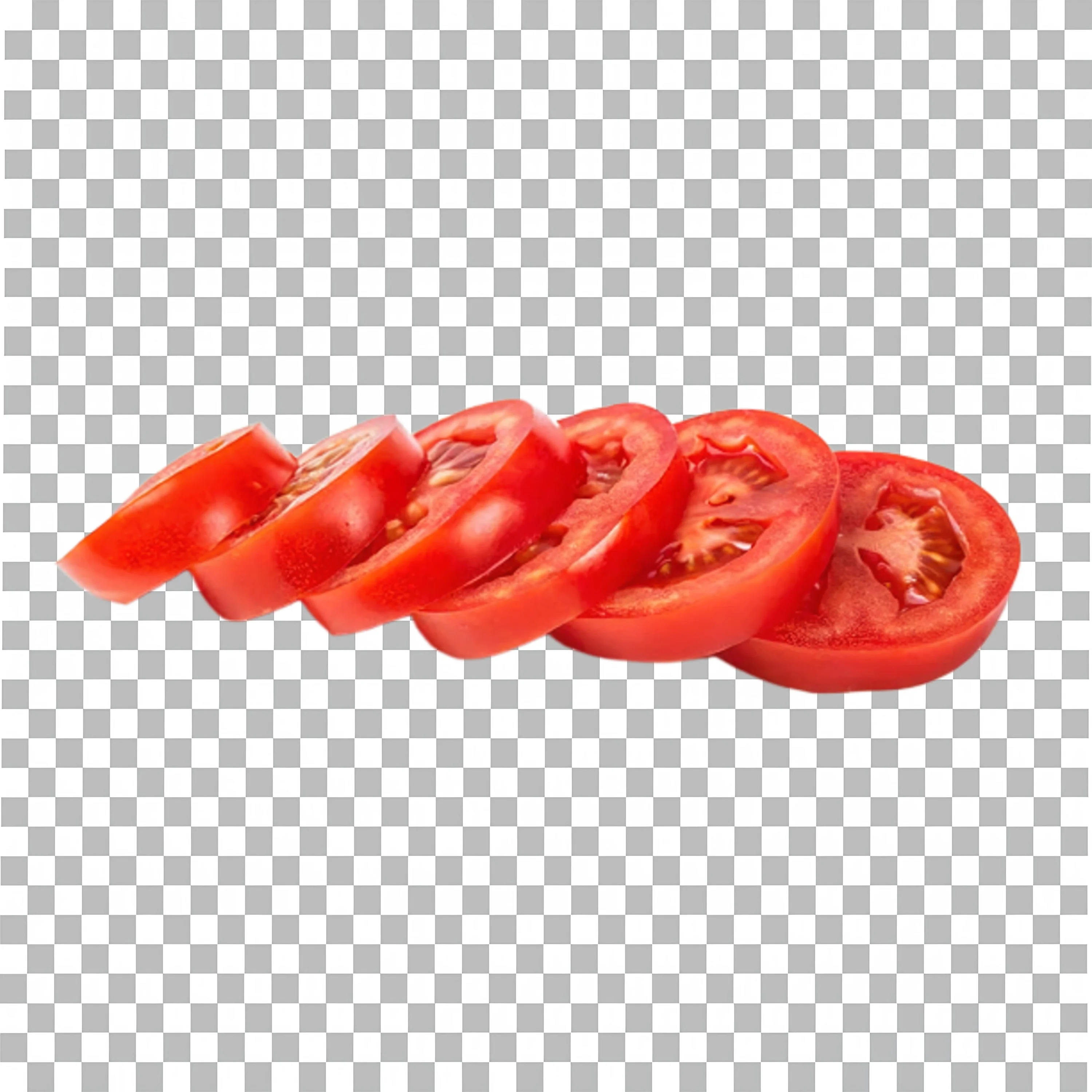 Realistic Sliced Tomatoes PNG