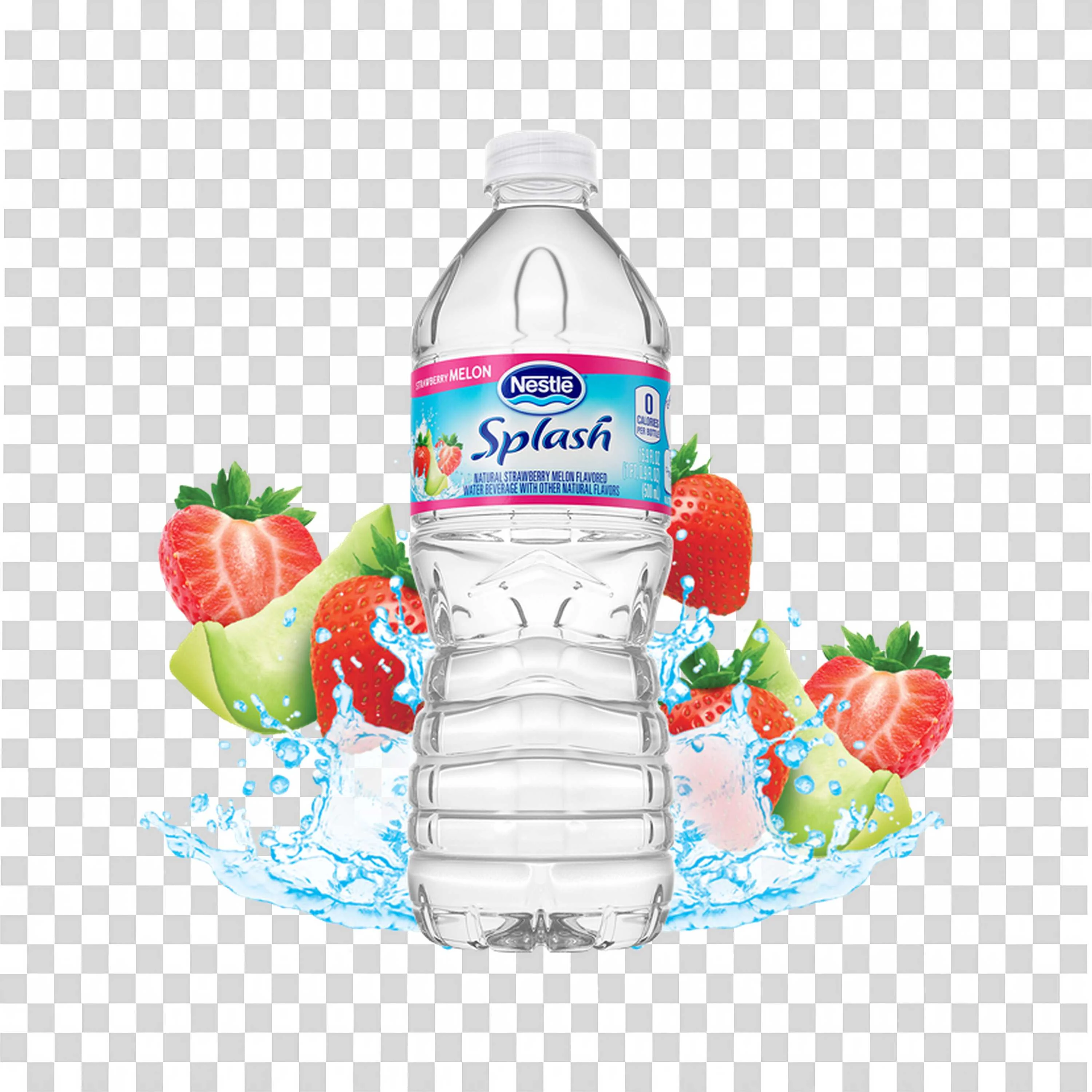 Nestle Splash Strawberry Melon Png on Transparent Background
