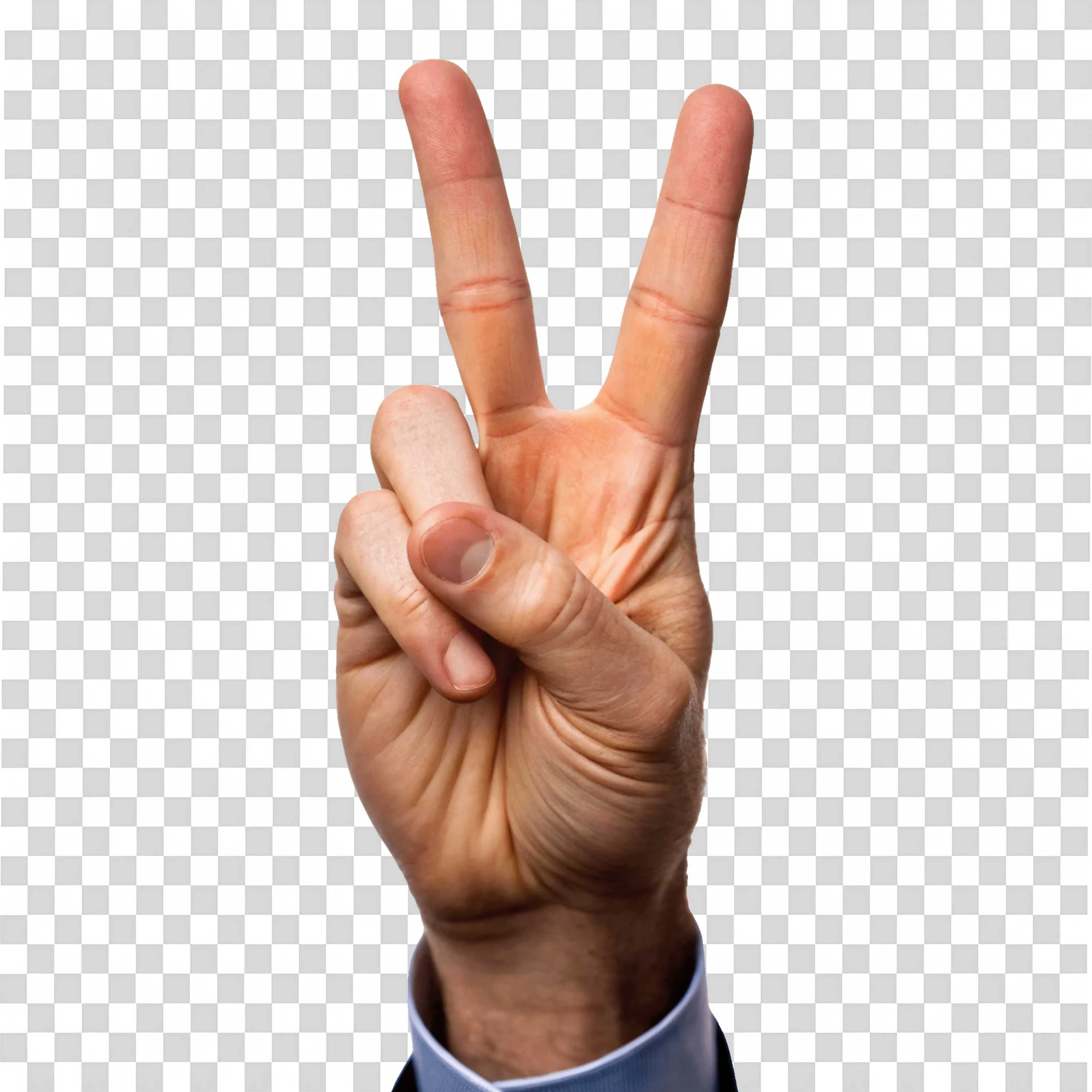 Hand Gesture Peace Sign PNG