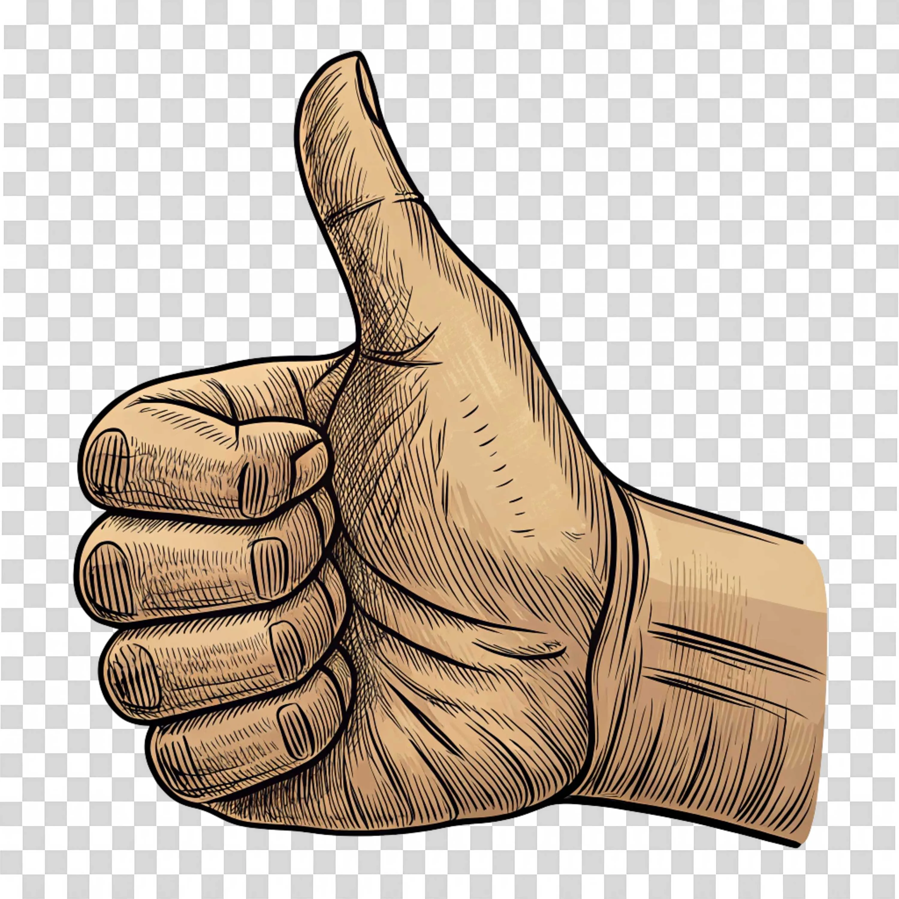 Hand Gesture Like Png on Transparent Background