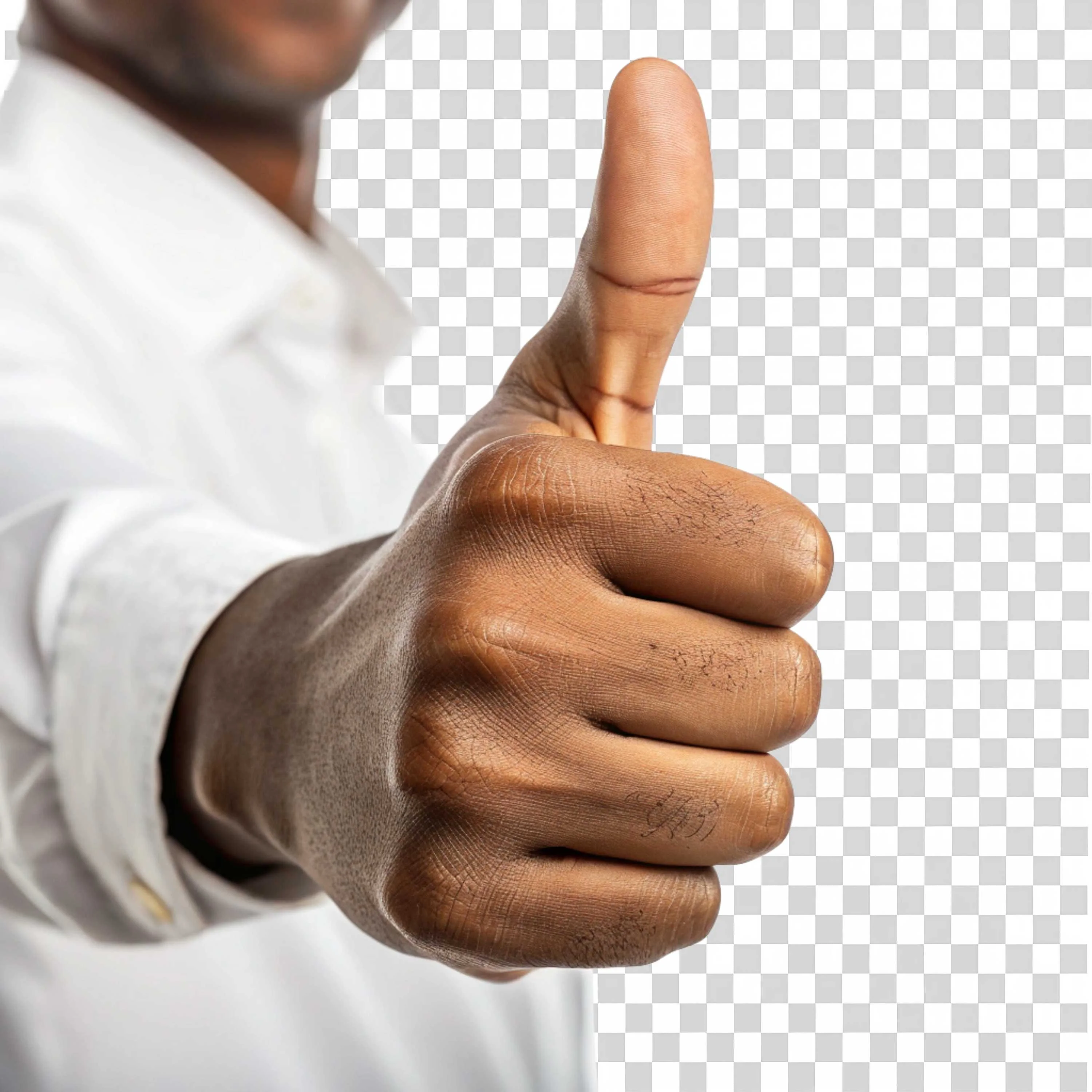 Hand gesture like Png on Transparent background image
