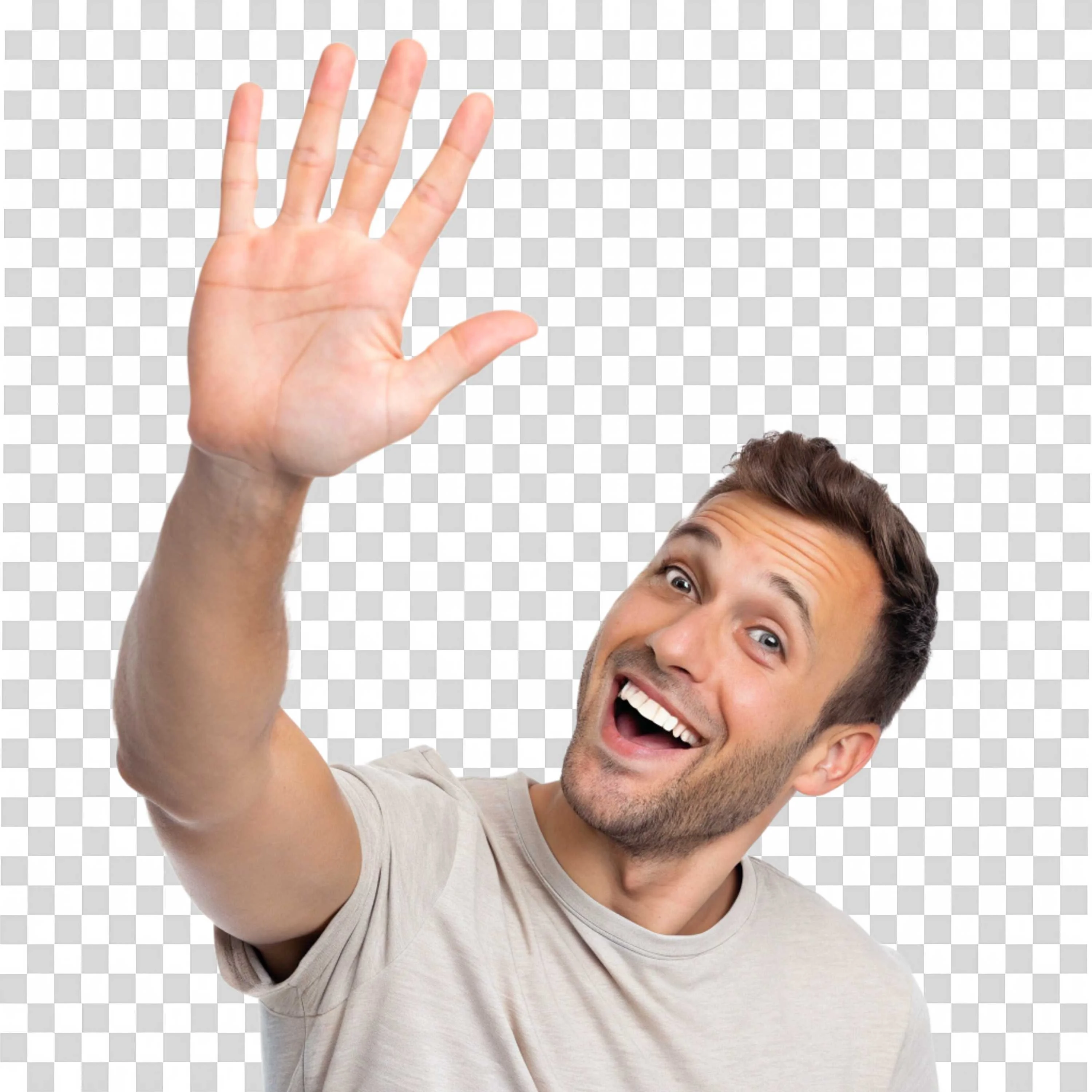 Hand gesture high five Png on Transparent Background