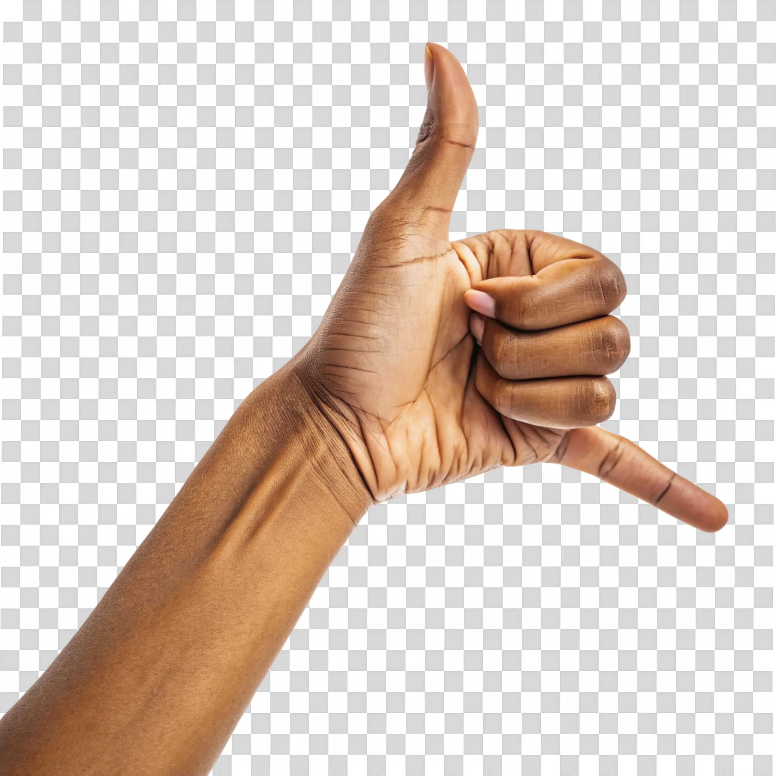 Hand gesture call me Png