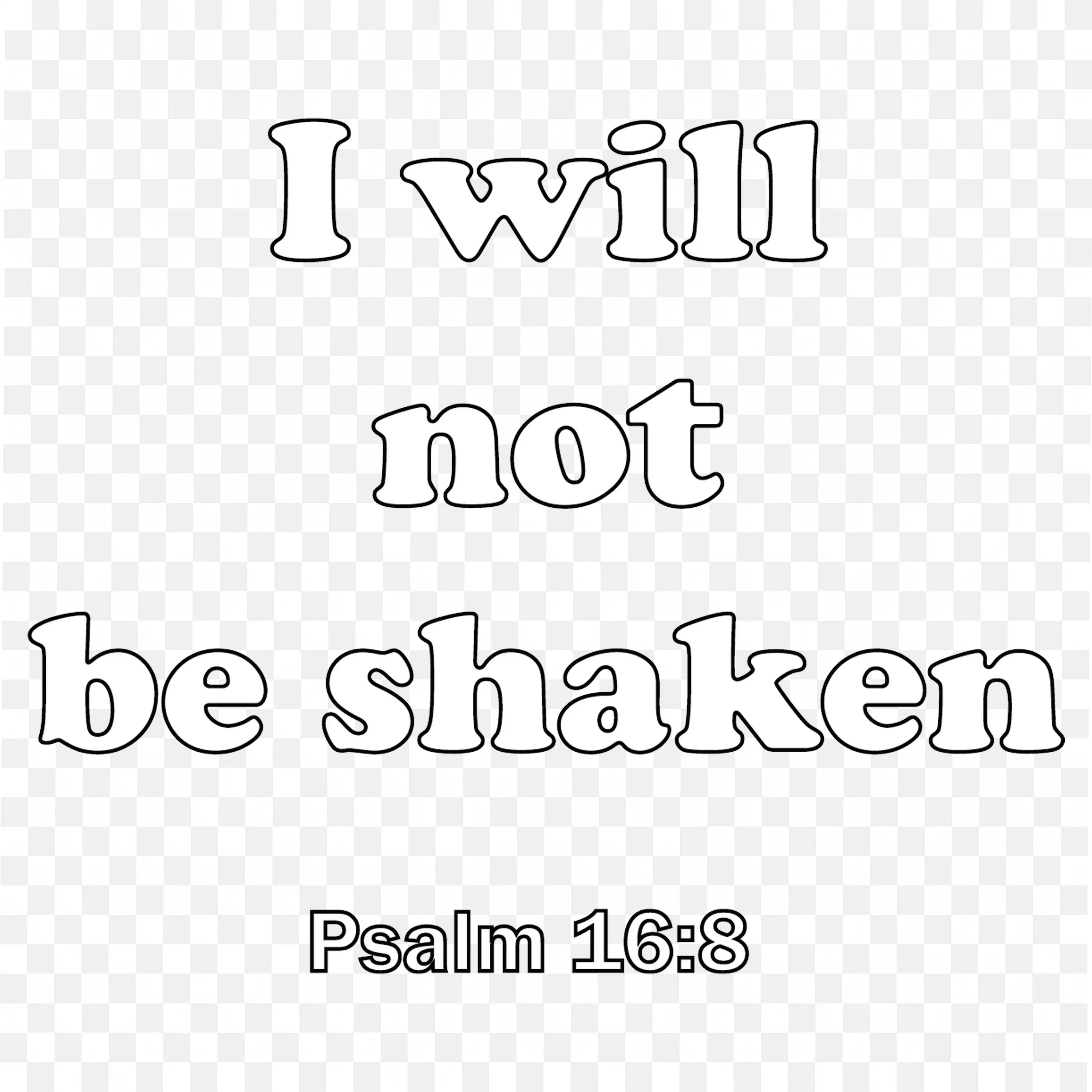 Bible Verse Text Logo Design with Inspirational Faith Quote PNG