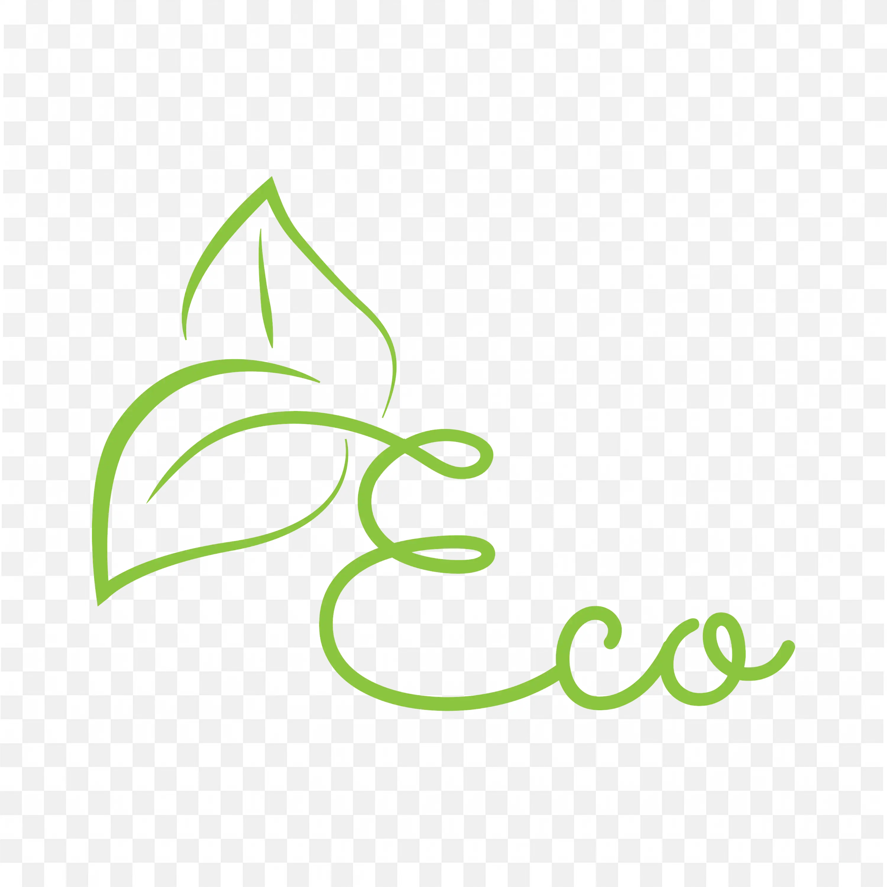 Download the Eco Green Handwritten Lettering logo in PNG