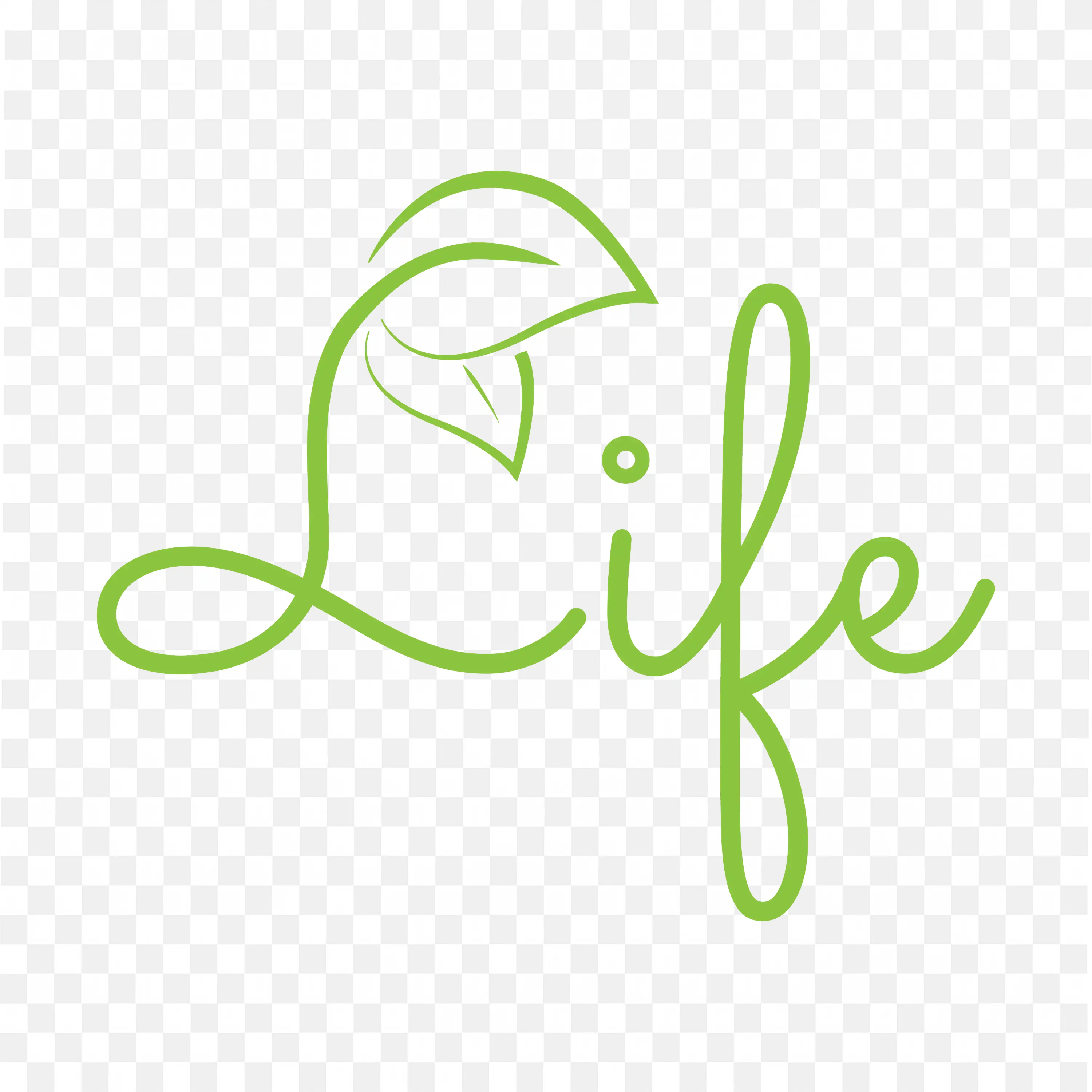 Elegant Leaf Illustration with Typography Word Design PNG