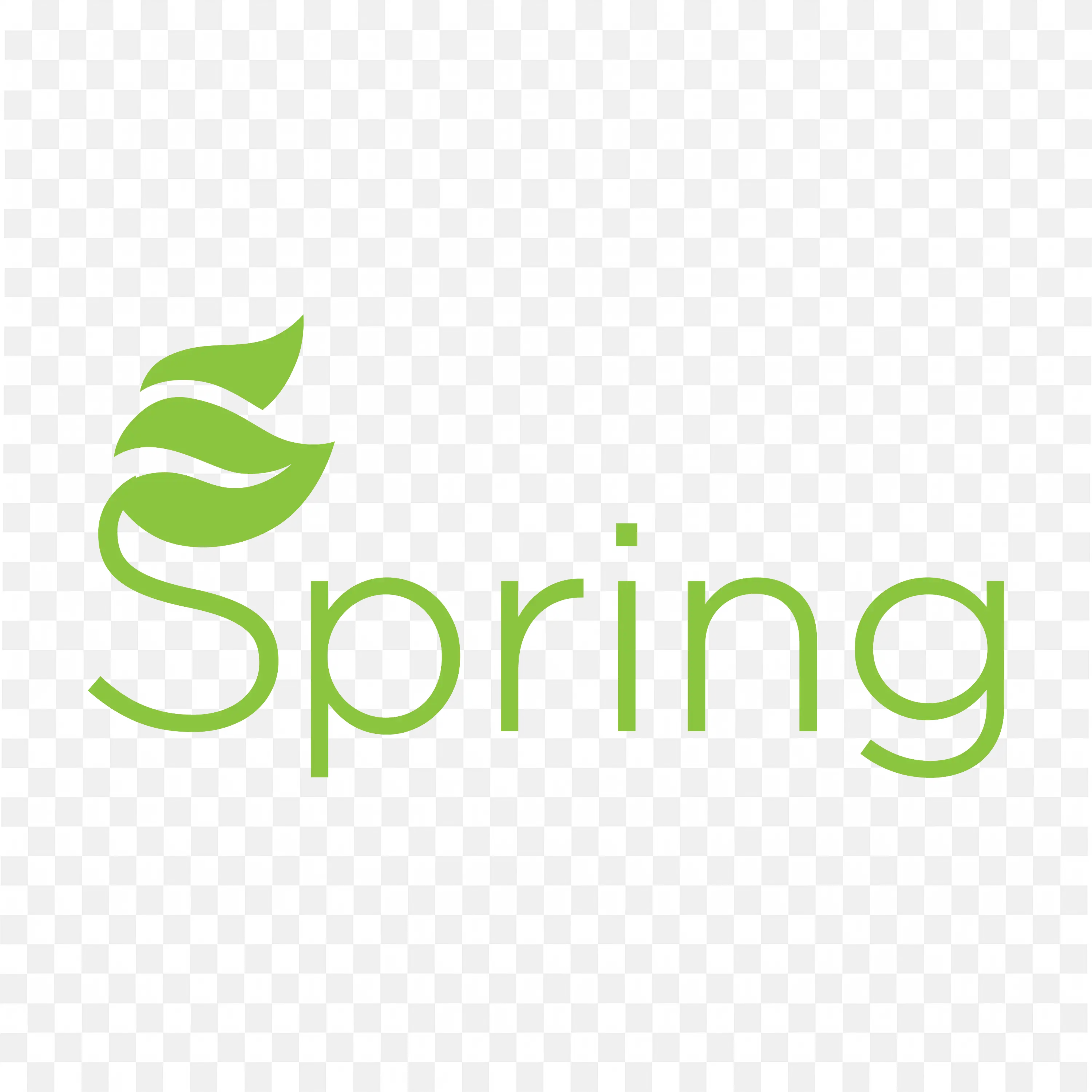 Spring Leaf Eco Friendly Text Logo with Green Nature PNG