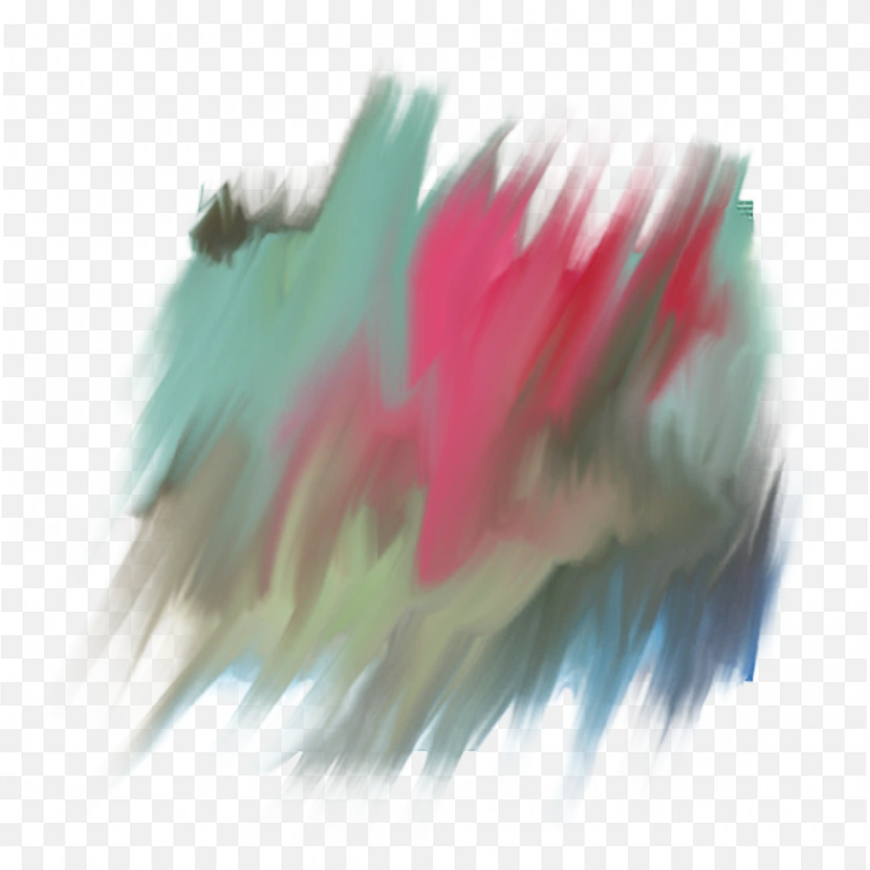 Abstract Paint Strokes Red and Green Brush Splash PNG