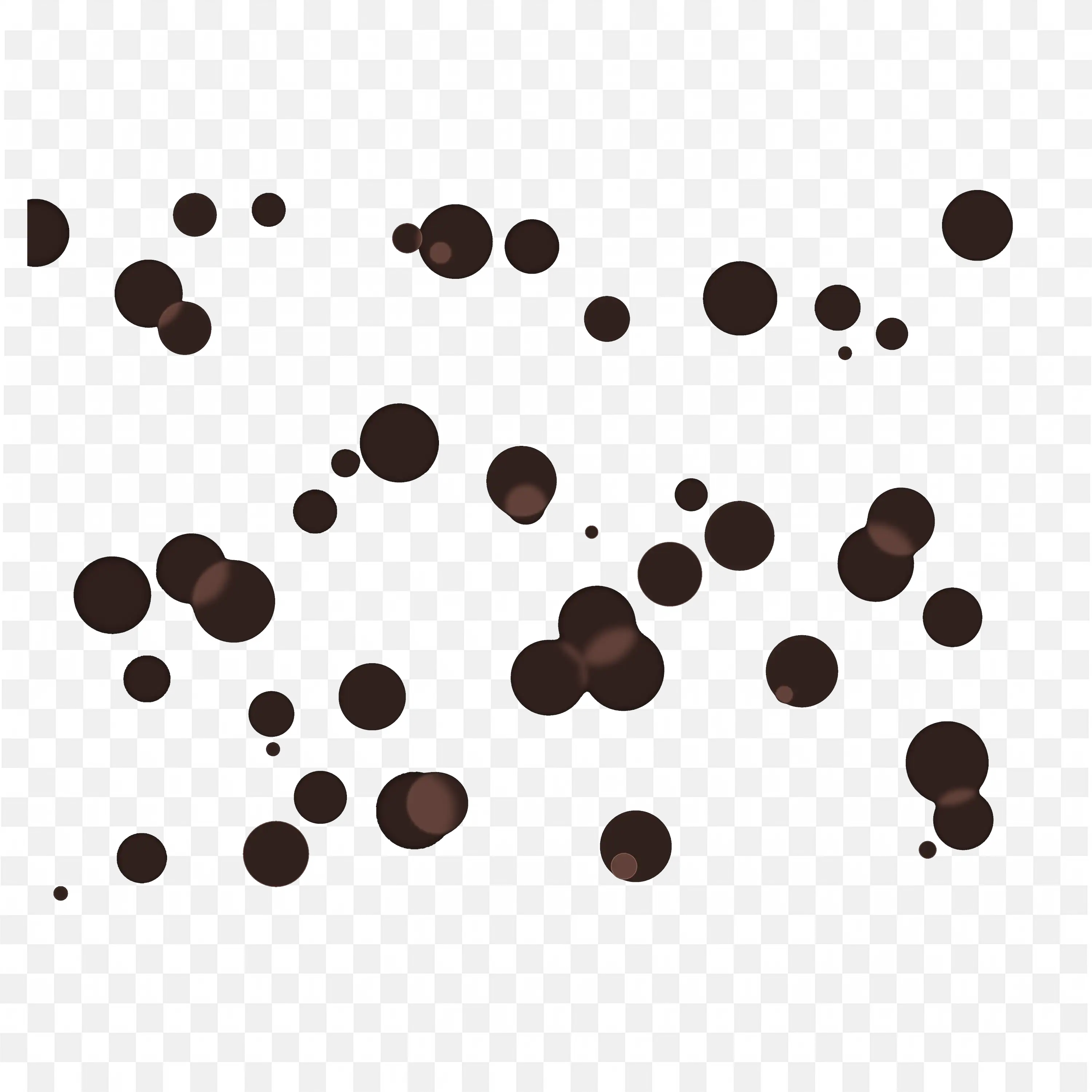 Brown Bokeh Circle Overlay on Black Background Free PNG