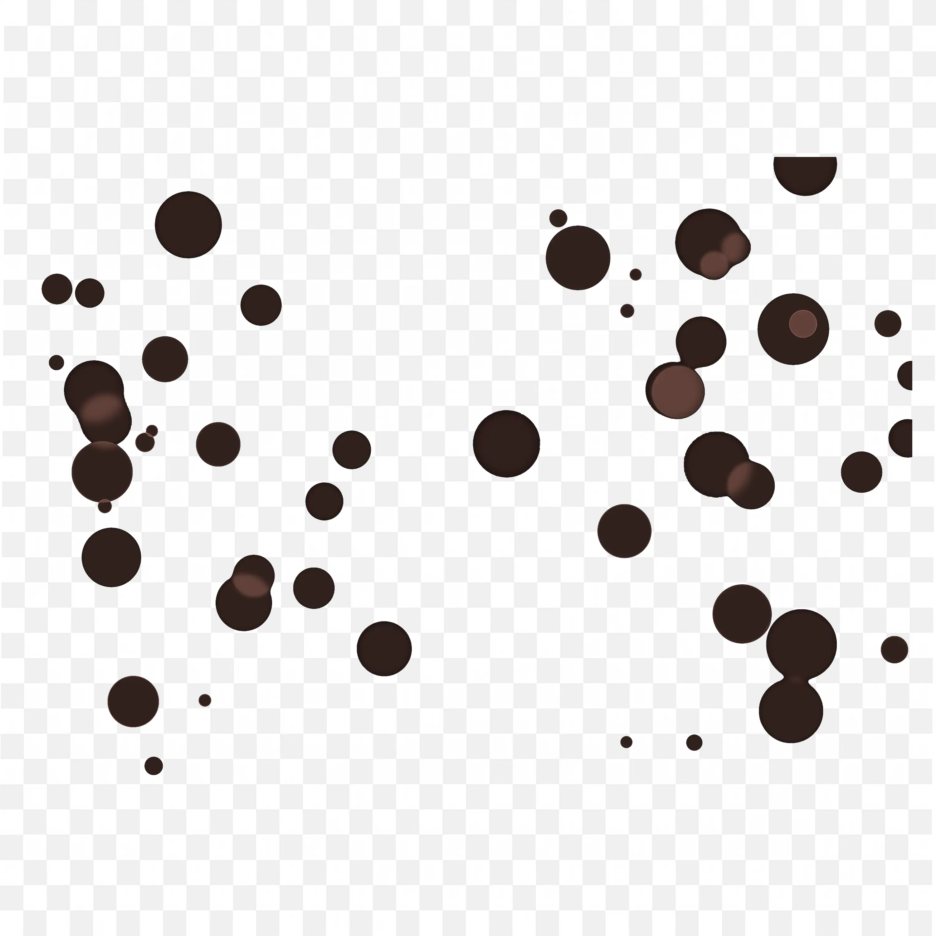 Brown Bokeh Circle Overlay on Black Background PNG