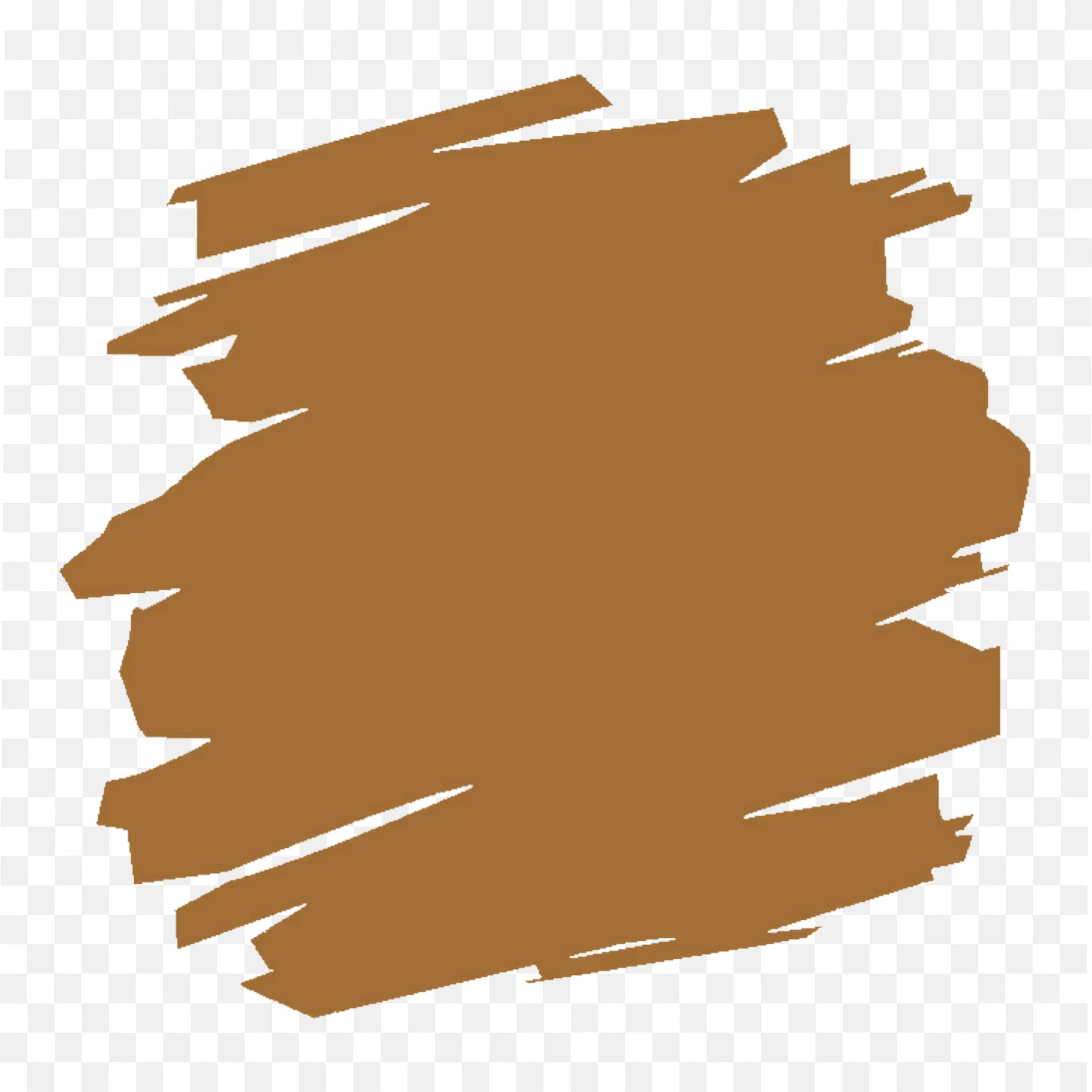Brown Paint Brush Stroke Banner Isolated on White Backdrop PNG