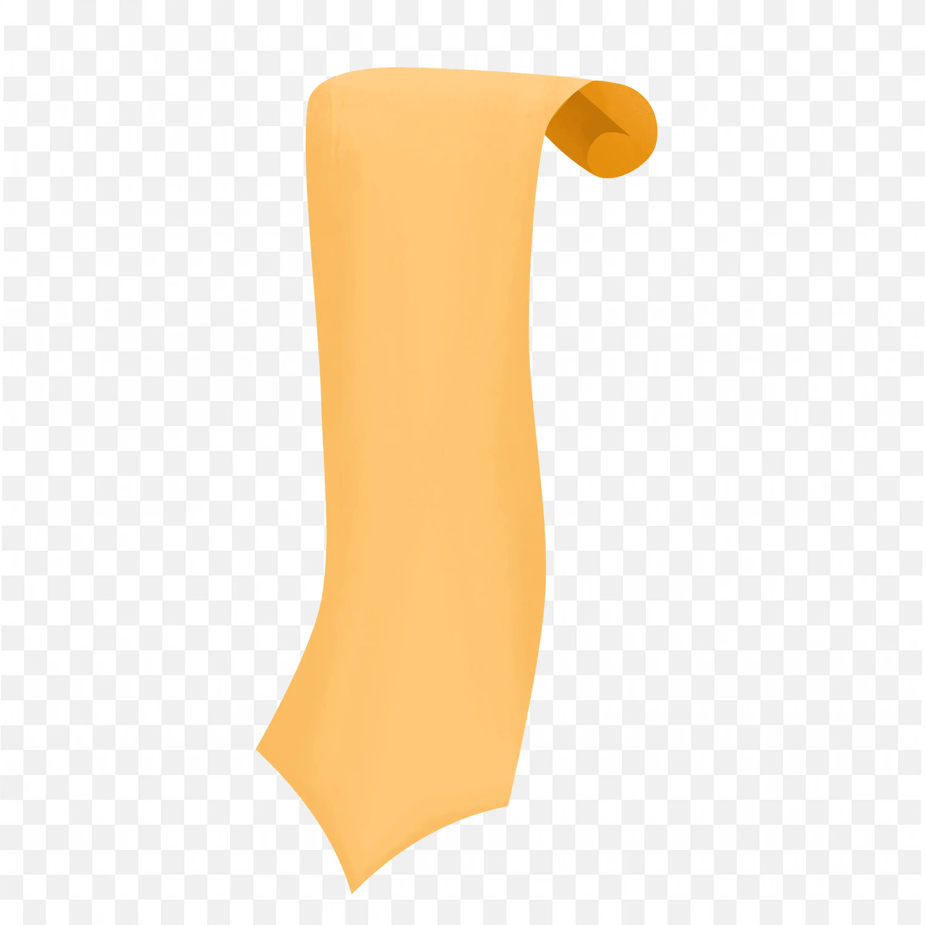 Curved Orange Ribbon Scroll Banner PNG Clipart Vector Design