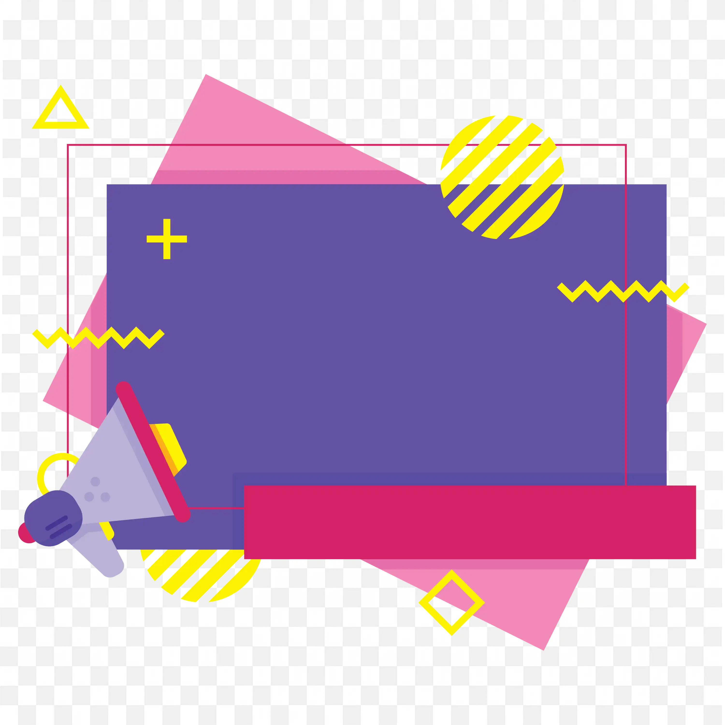 Geometric Purple Background with Abstract Accents PNG