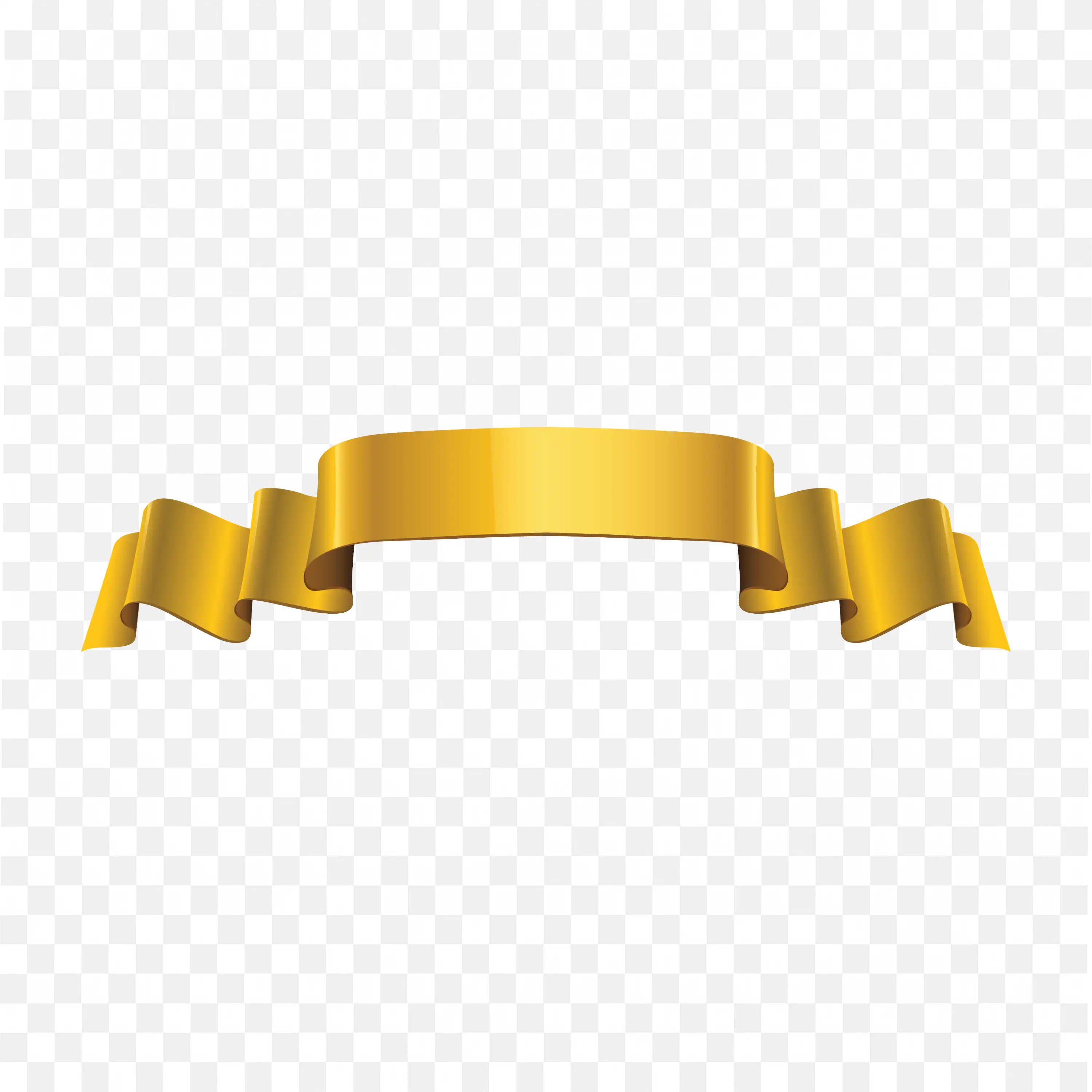 Gold Award Ribbon with Star Curl Accents Free PNG Download