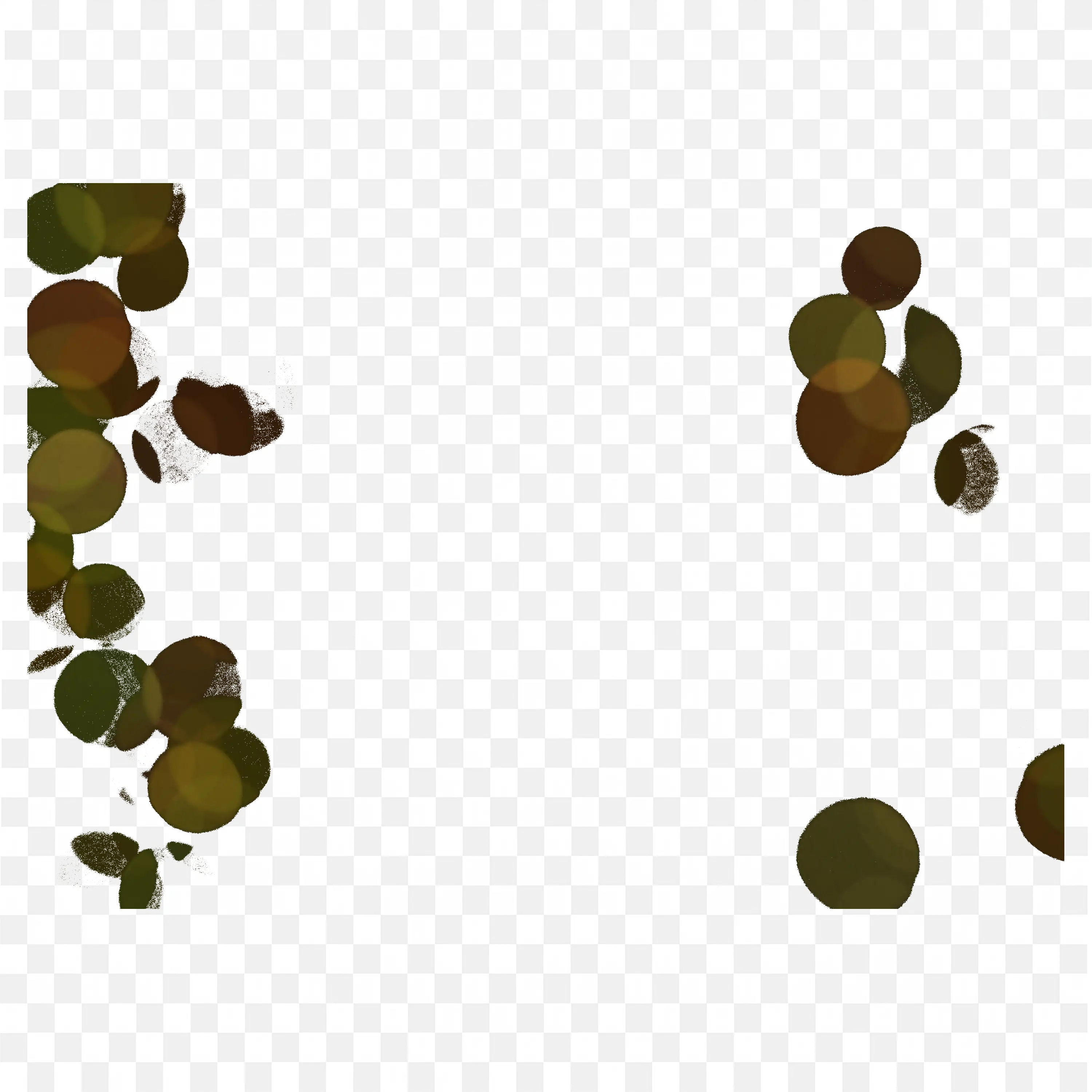 Golden Bokeh Light Circles Overlay on Black Background PNG