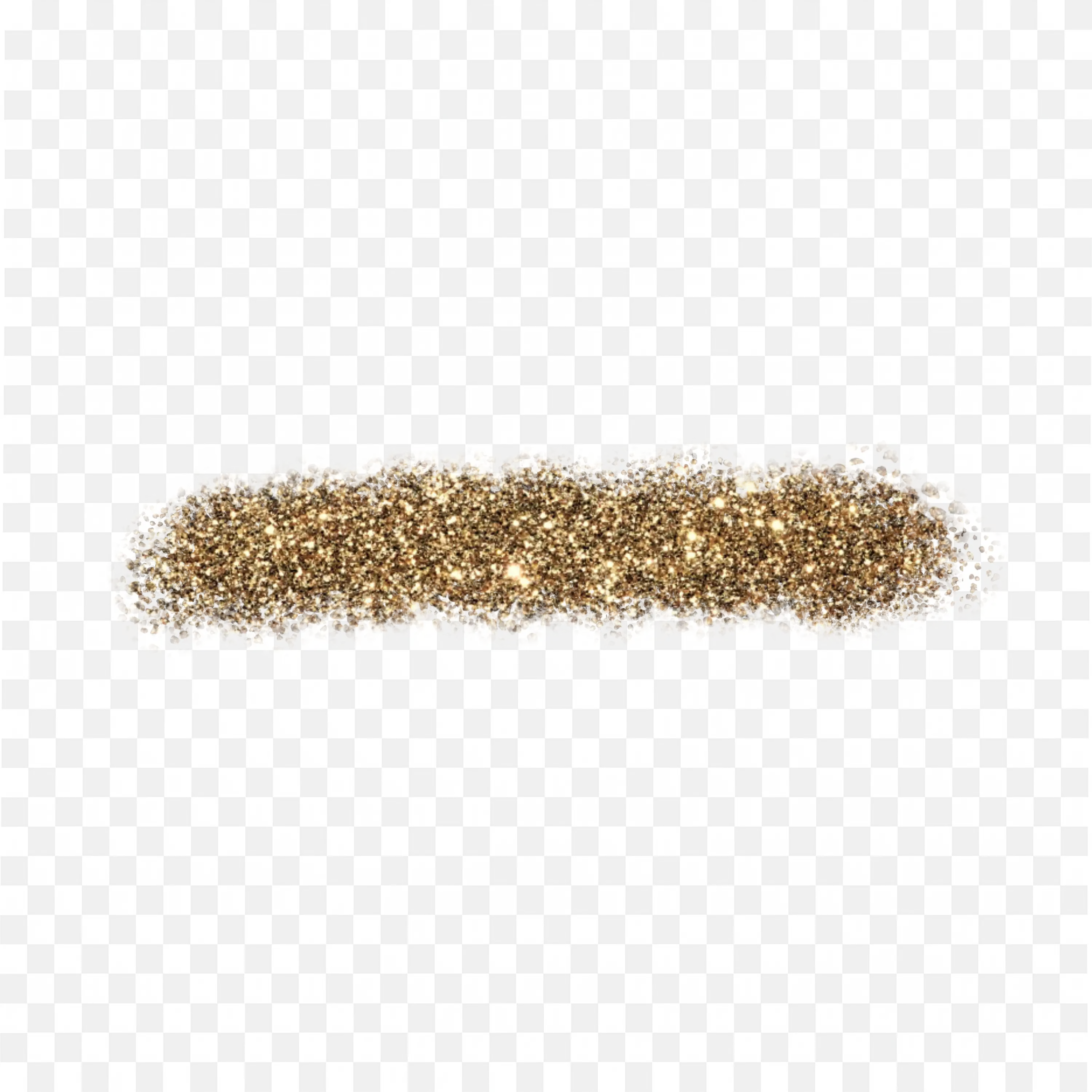 Golden Glitter Brush Stroke with Text Banner Highlight PNG