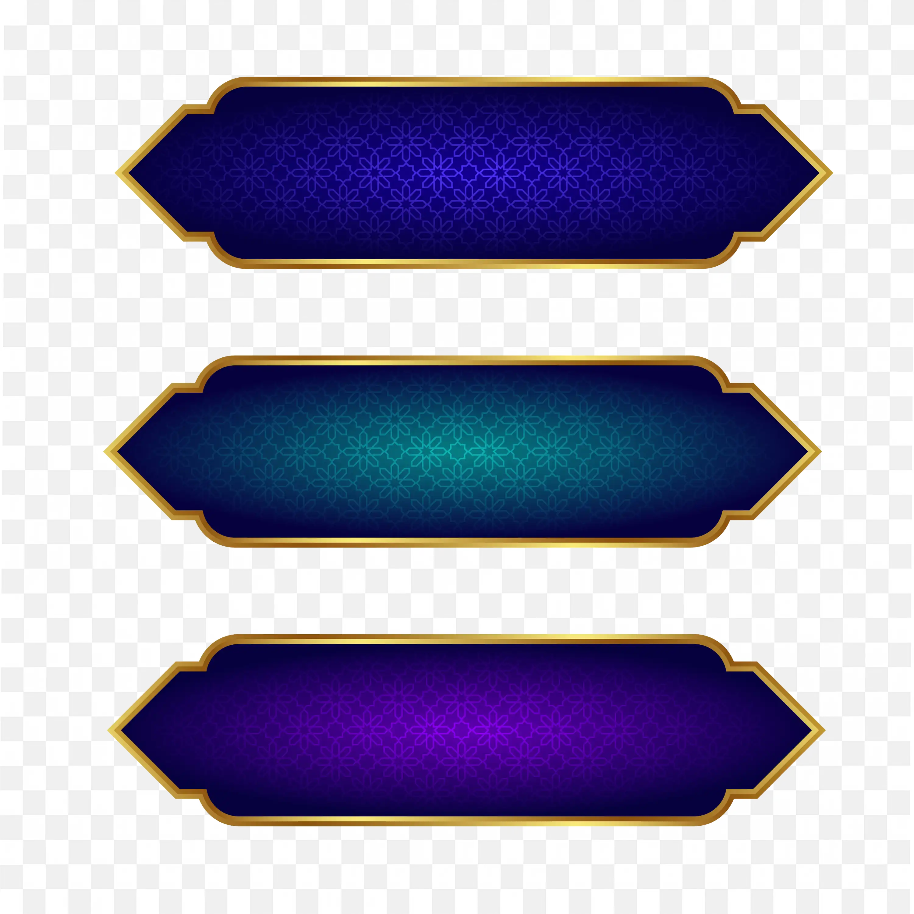 Gradient Dark Label Banner Set with Sleek Elegant Design